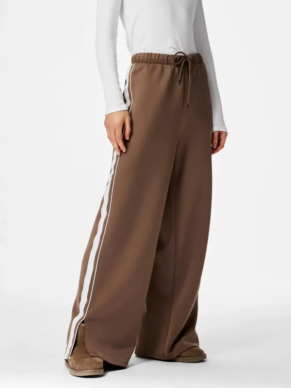 Striped Wide Leg Track Pants