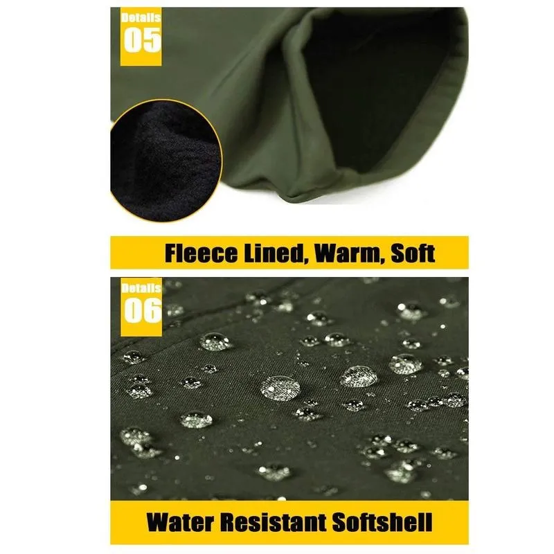 🔥6 Pack-Waterproof Ski Pants for Men, Thermal Fleece Lined Winter Pants with Secure Zip Pockets