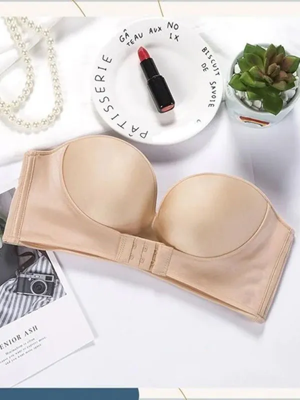Strapless Front Buckle Lift Bra