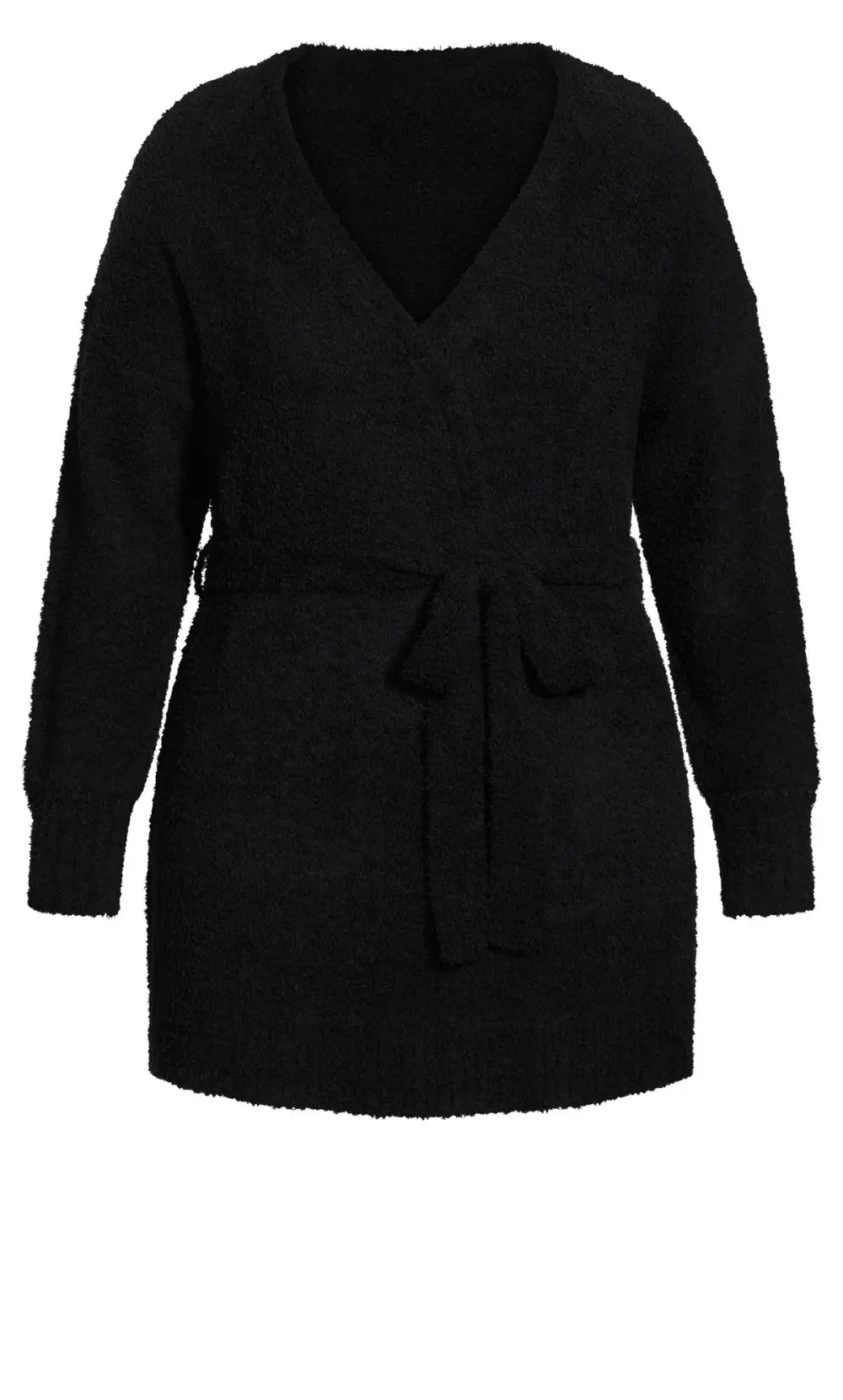 Evans Black Teddy Longline Cardigan
