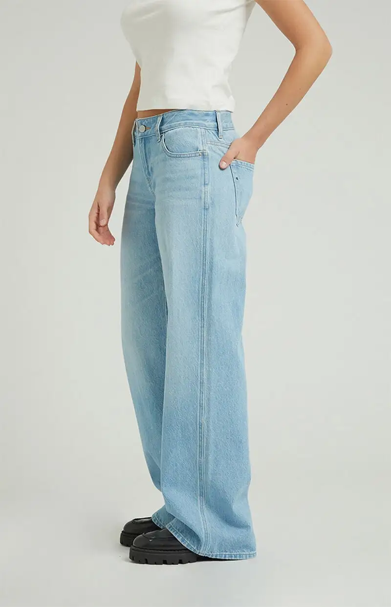 PacSun Casey Low Rise Baggy Jeans Light Indigo