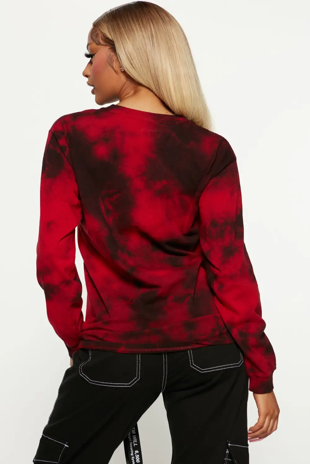 Marvel Comics Tie-Dye Long Sleeve Top - Red/combo
