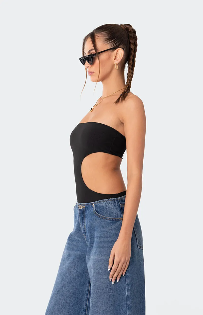 Edikted Vivie Ribbed Cut Out Bodysuit