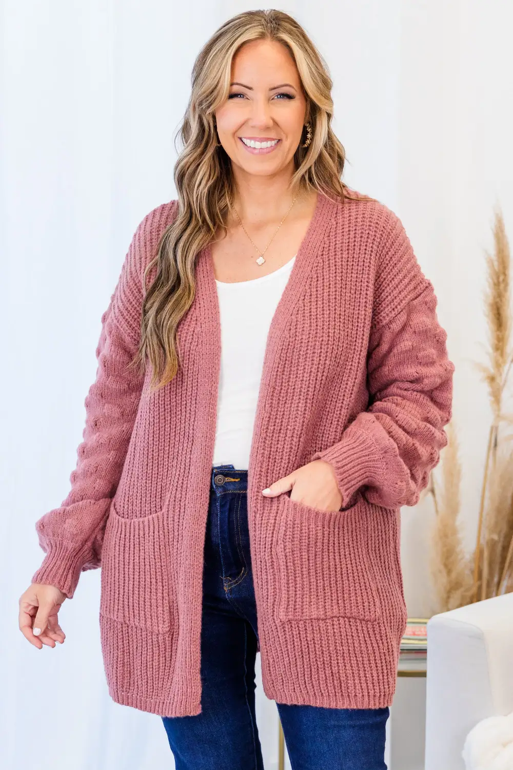 My Kinda Happy Cardigan, Mauve
