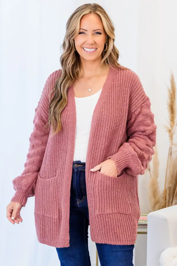 My Kinda Happy Cardigan, Mauve