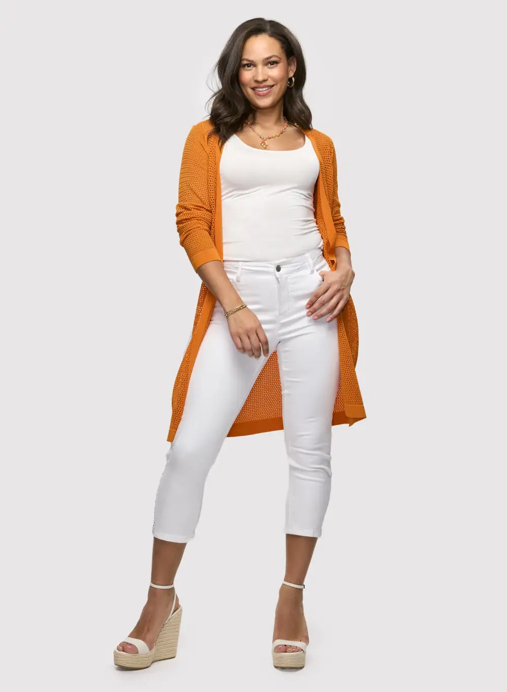 Openwork Long Cardigan