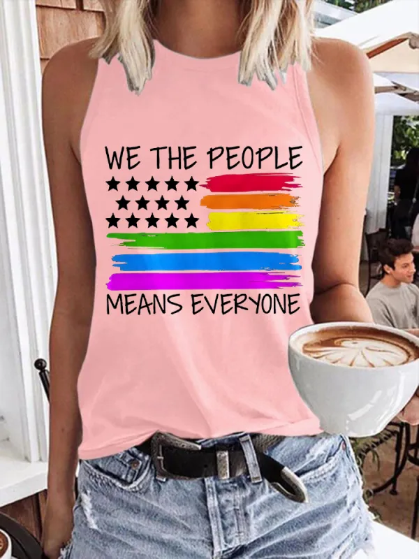 Women'S We The People Means Everyone Round-Neck Sleeveless Vest