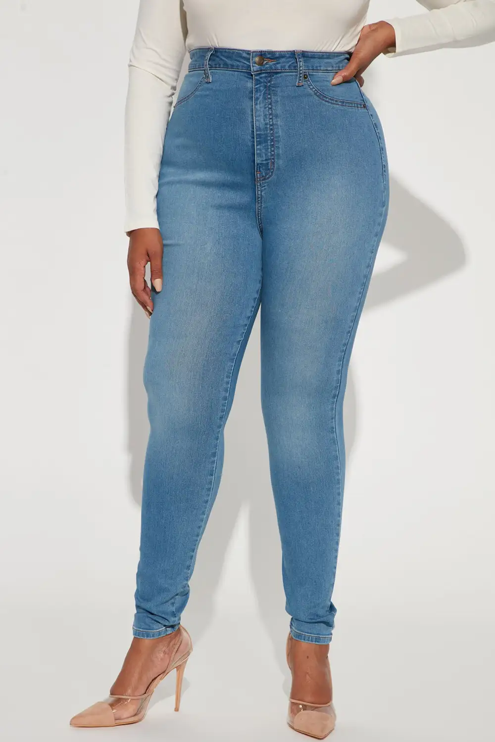 Tall Flex Game Strong Super High Rise Skinny Jeans - Light Wash