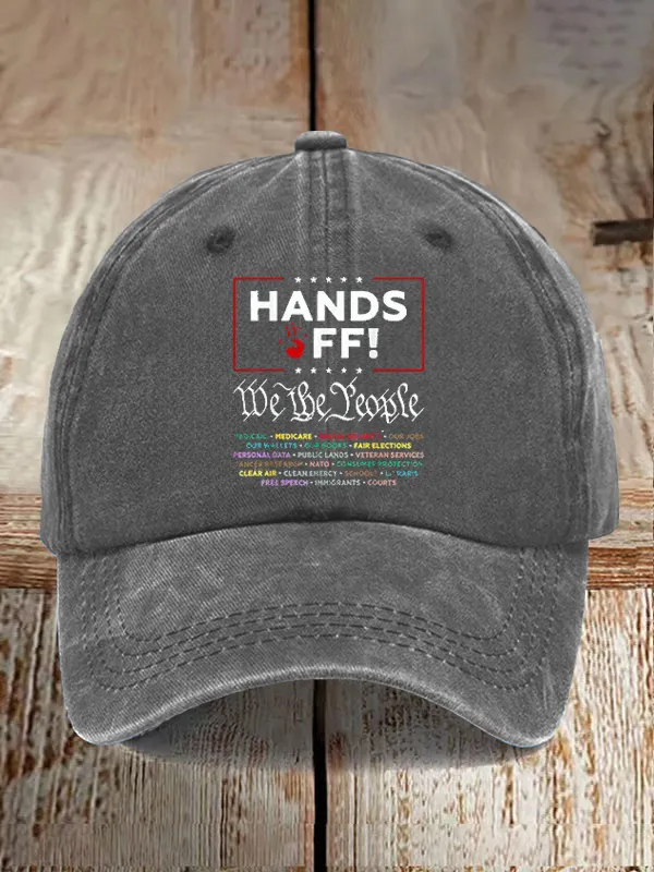 Unisex Hands Off Protest Baseball Cap