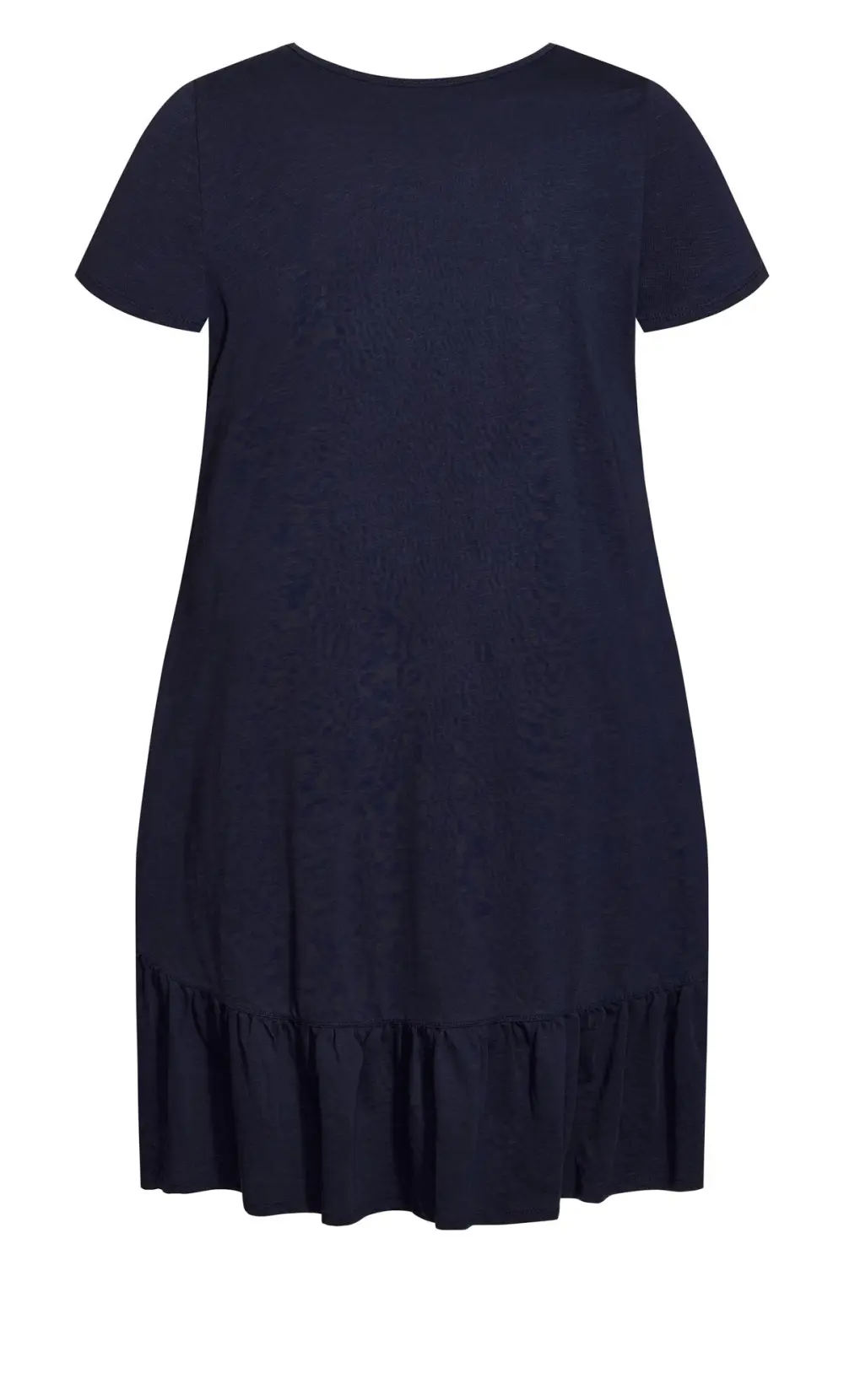 Evans Navy Blue Ruffle Hem Dress