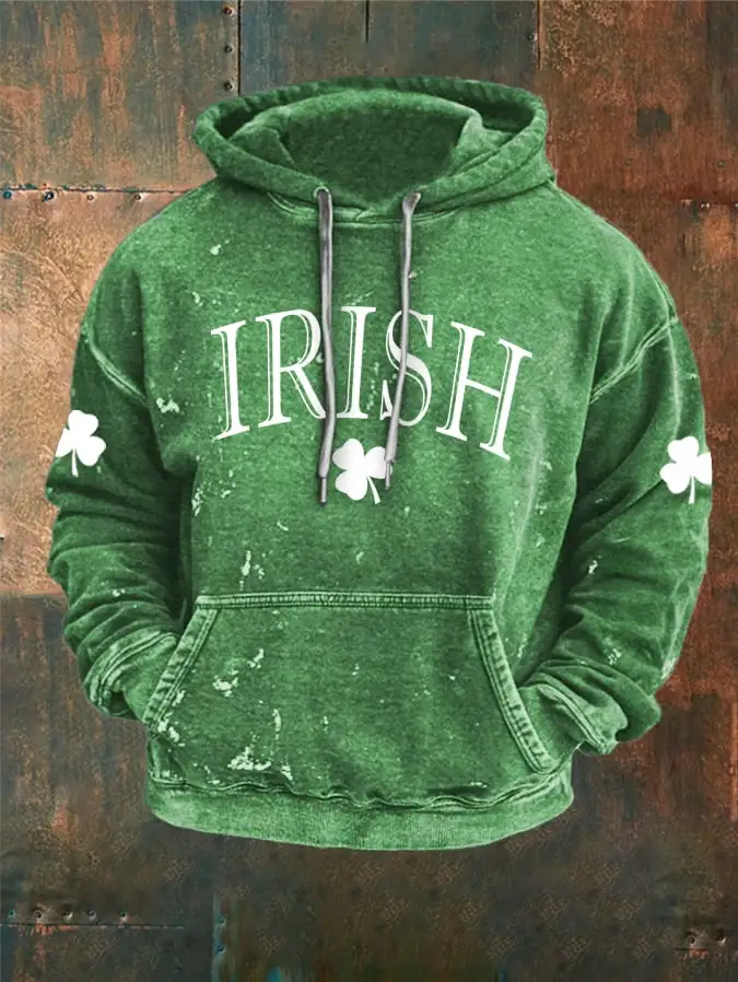 Men's St. Patrick's Day Shamrock Print Sweatshirt