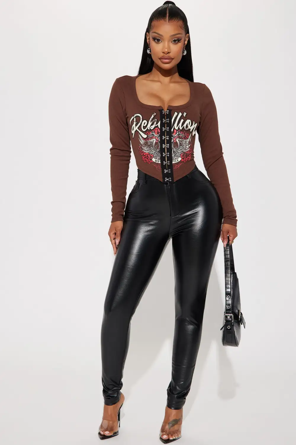 Breaking Rules Top - Brown