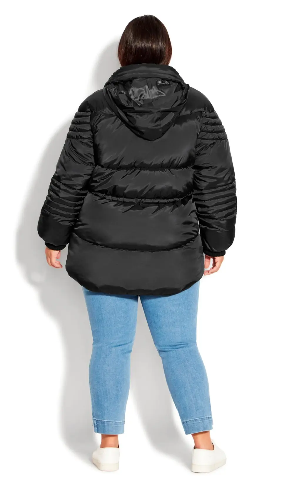 Evans Black Puffer Coat