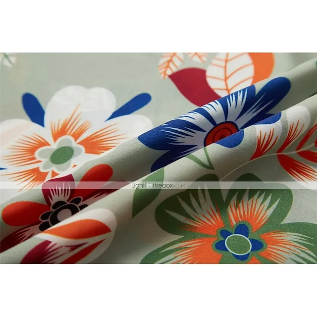 Women‘s Shift Dress Knee Length Dress White Black Army Green Fuchsia Navy Blue Sleeveless Floral Print Spring Summer Round Neck Hot Casual Boho Loose 2023 M L XL XXL 3XL 4XL 5XL