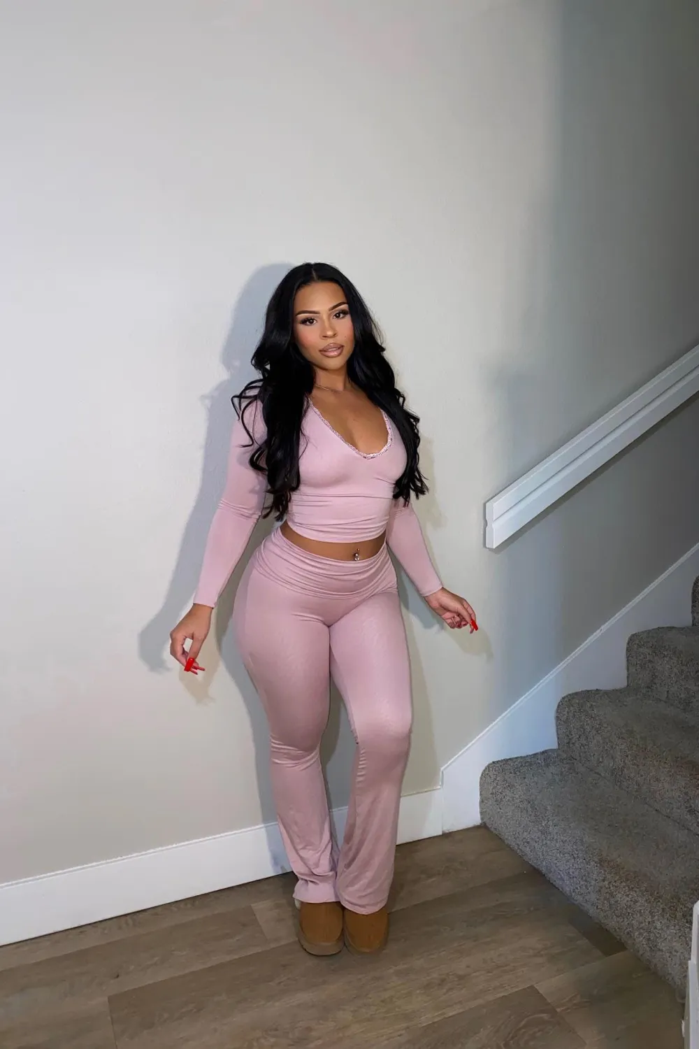 Tamara Snatched Pant Set - Pink