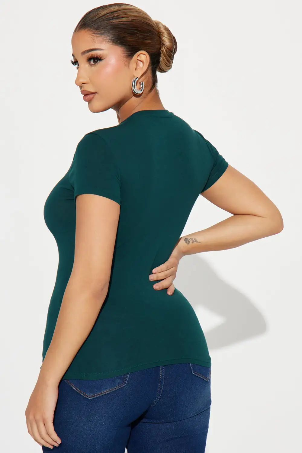 Camilla Classic Fit Crew Neck Tee - Hunter