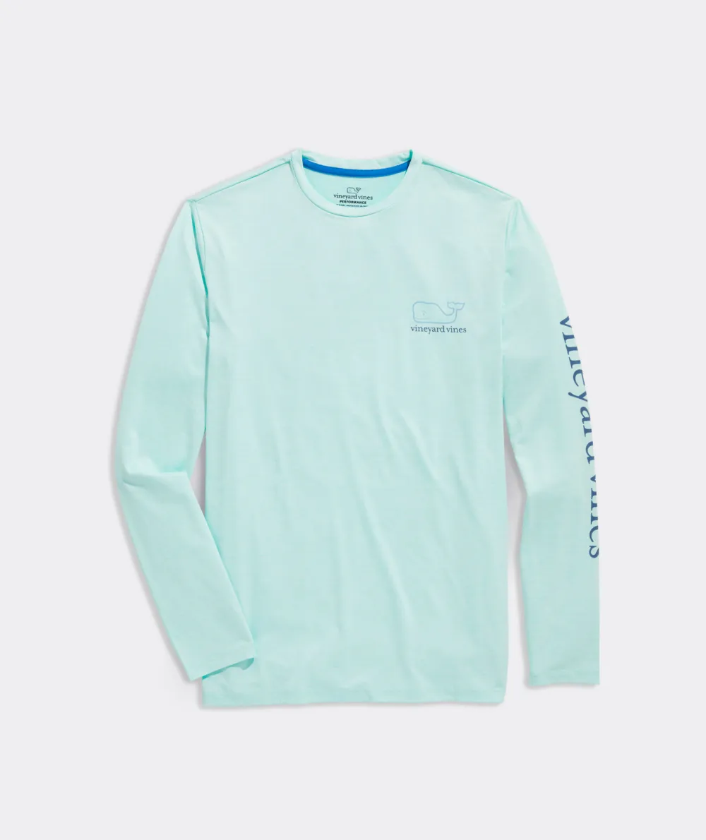 Whale Logo Long-Sleeve Harbor Performance Tee