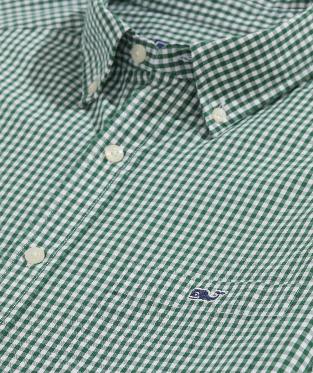 Stretch Poplin Gingham Shirt