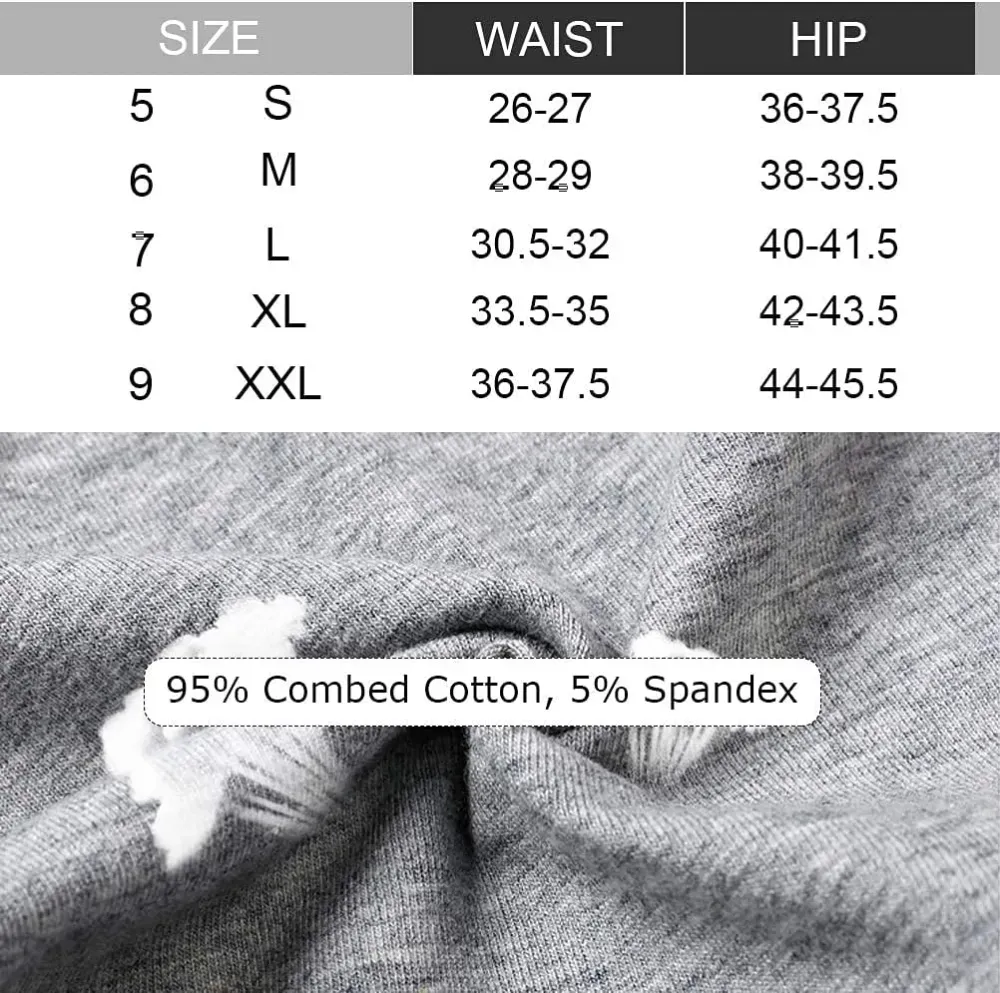 Womens Underwear,Cotton Mid Waist No Muffin Top Full Coverage Brief Ladies Panties Lingerie Undergarments for Women Multipack