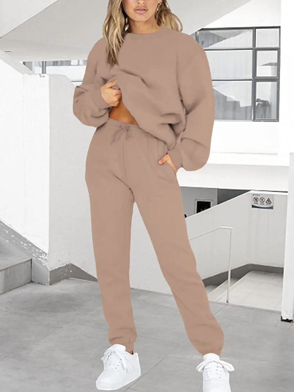 Sweatsuits for Women Set 2 Piece Jogging Suit Long Sleeve Pullover Sweatshirts Sweatpants Tracksuit Casual Outfits
