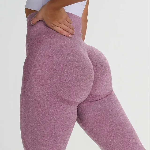 Women Seamless Leggings Workout Butt Lift Tights Ruched Push Up Tummy Control Leggings Sport Gym Yoga Fitness Cycling Running Athleisure Activewear