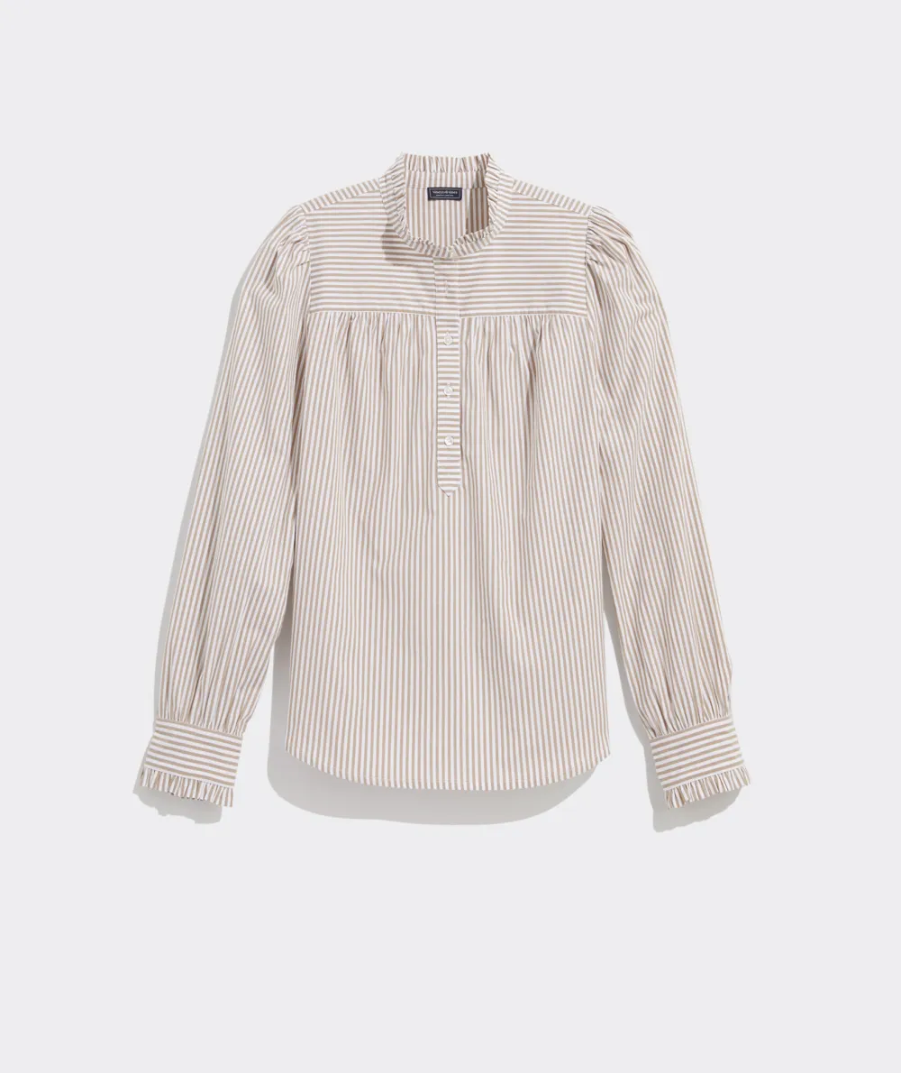 Poplin Ruffle Collar Popover