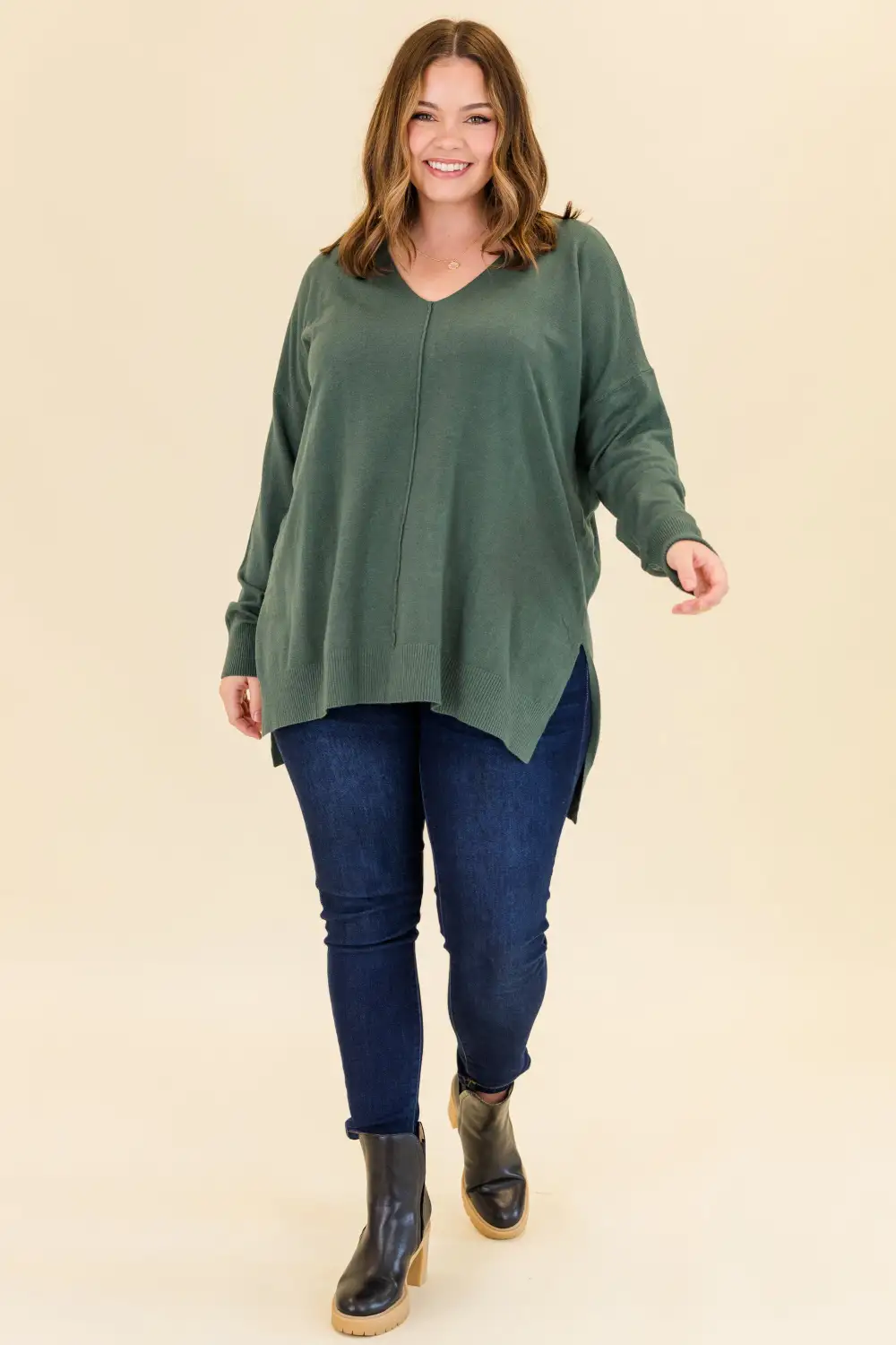 Perfect For Outside Sweater, Heather Ash Jade