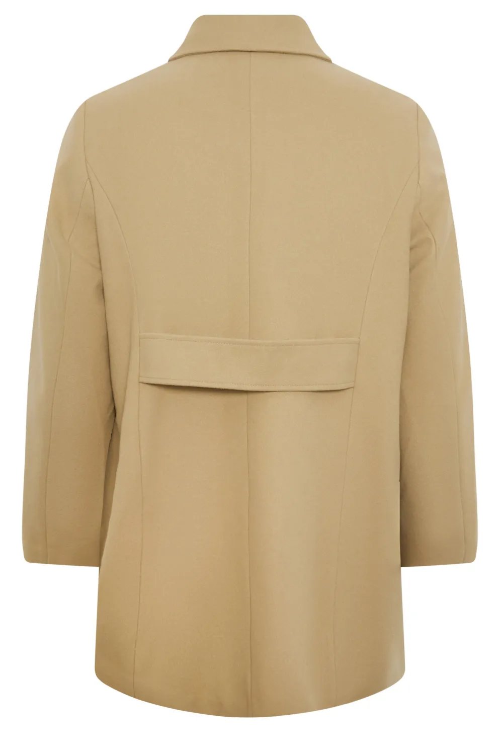 YOURS Curve Camel Brown Collared Formal Coat