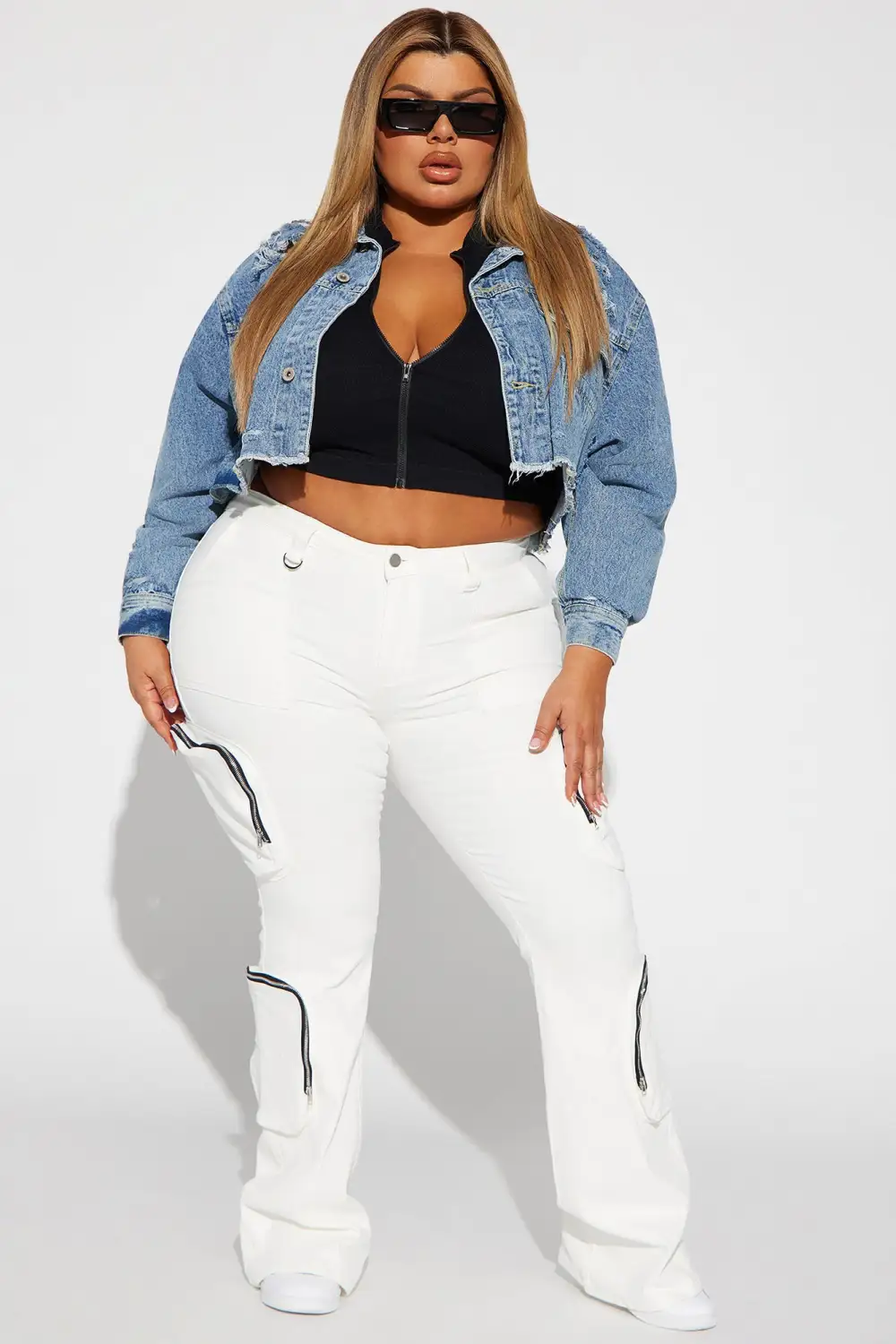 Zoe Zip Up Seamless Top - Black