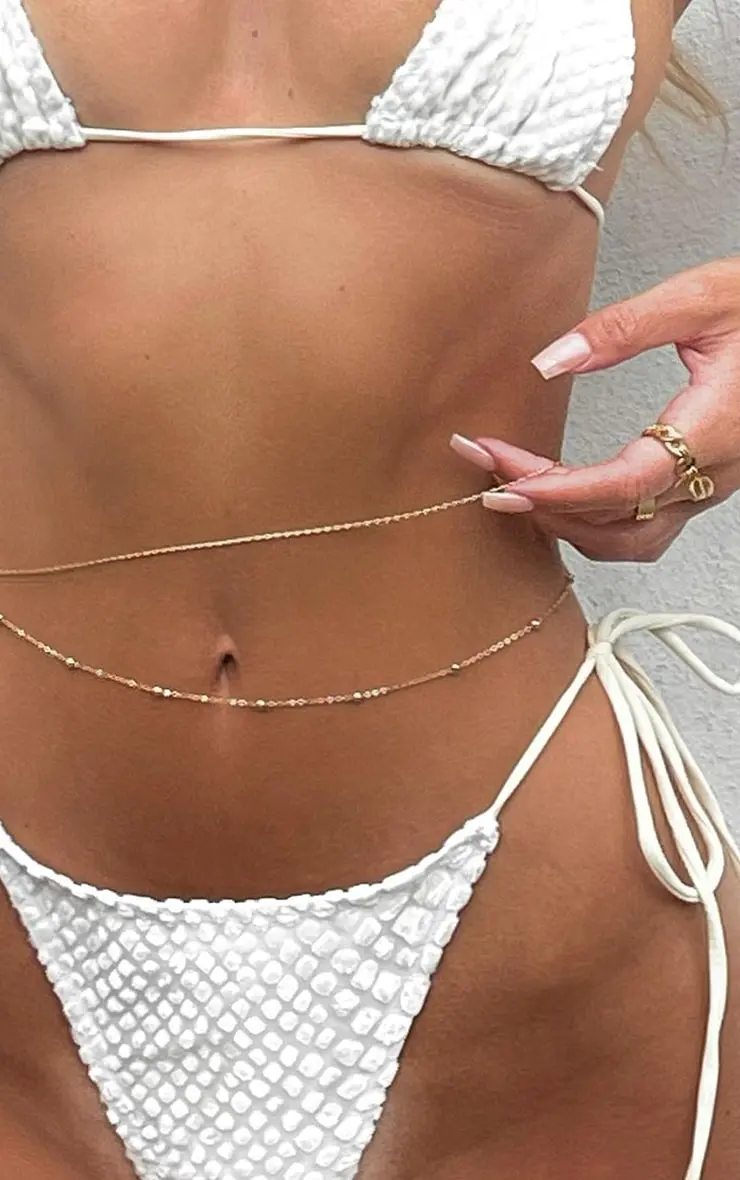 Olive Devore Tie Side Bikini Bottoms