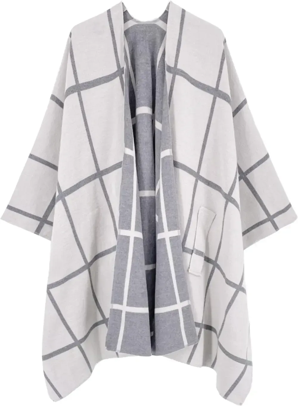 Women's Shawl Wrap Poncho Ruana Cape Open Front Cardigan Shawls for Fall Winter