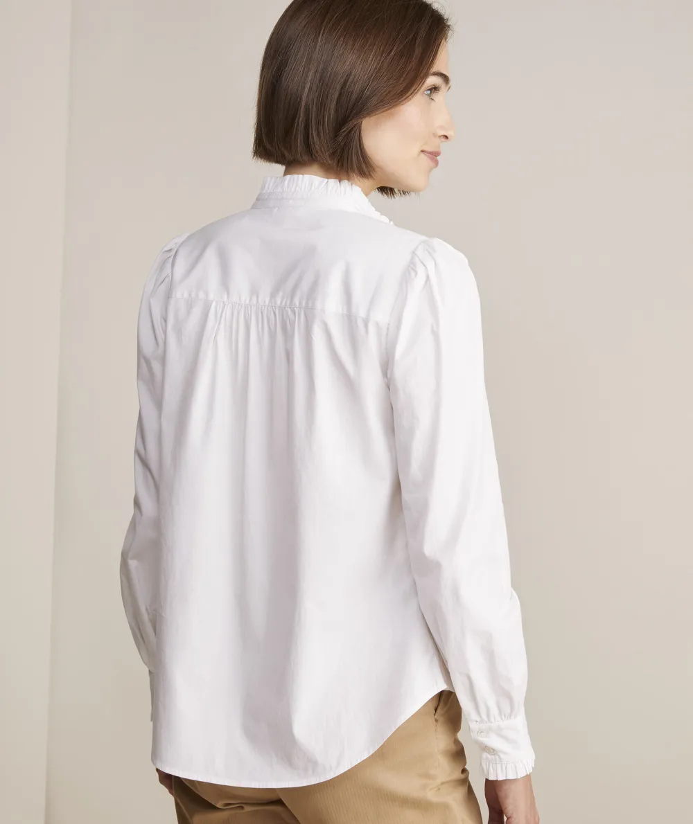 Poplin Ruffle Collar Popover