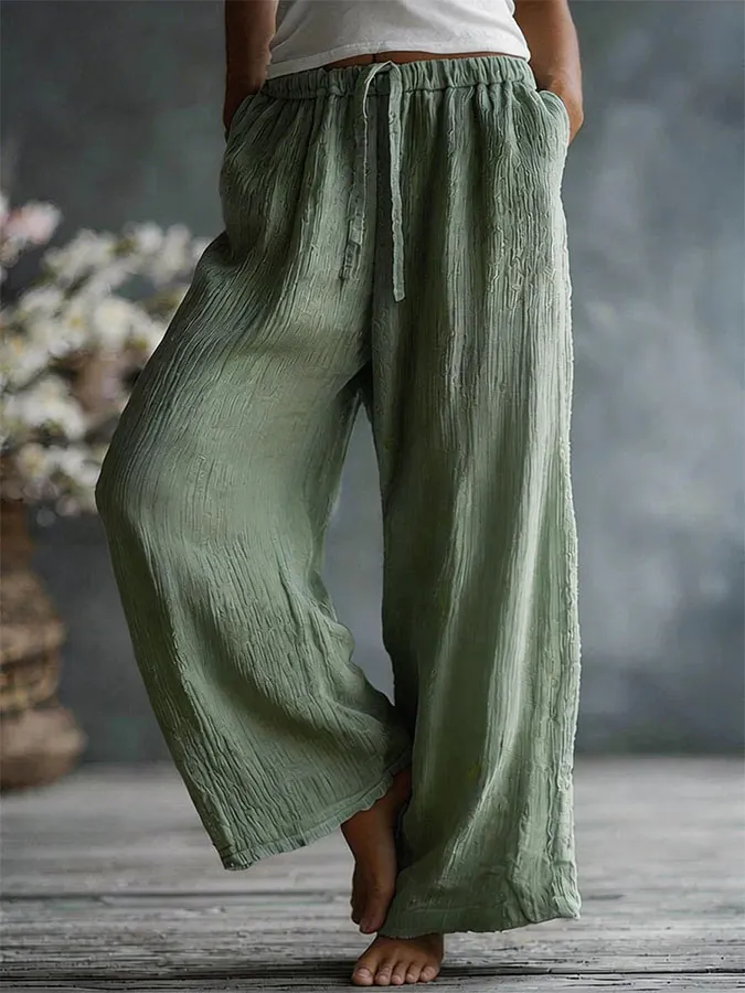 Women'S Simple Solid Color Multi Color Linen Blended Pants