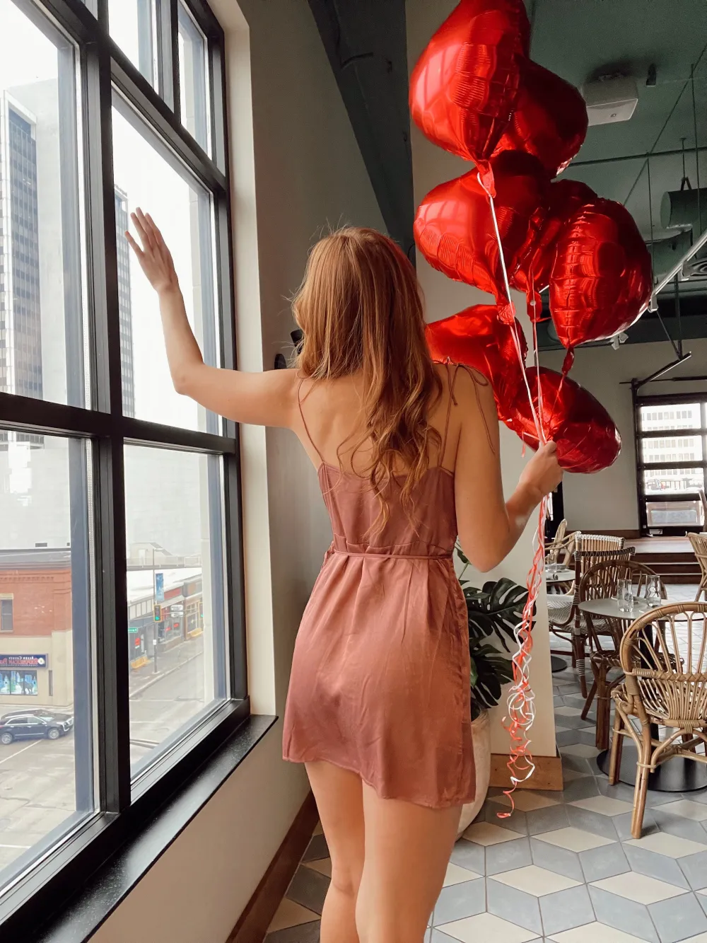 Rose I'm The Catch Satin Dress