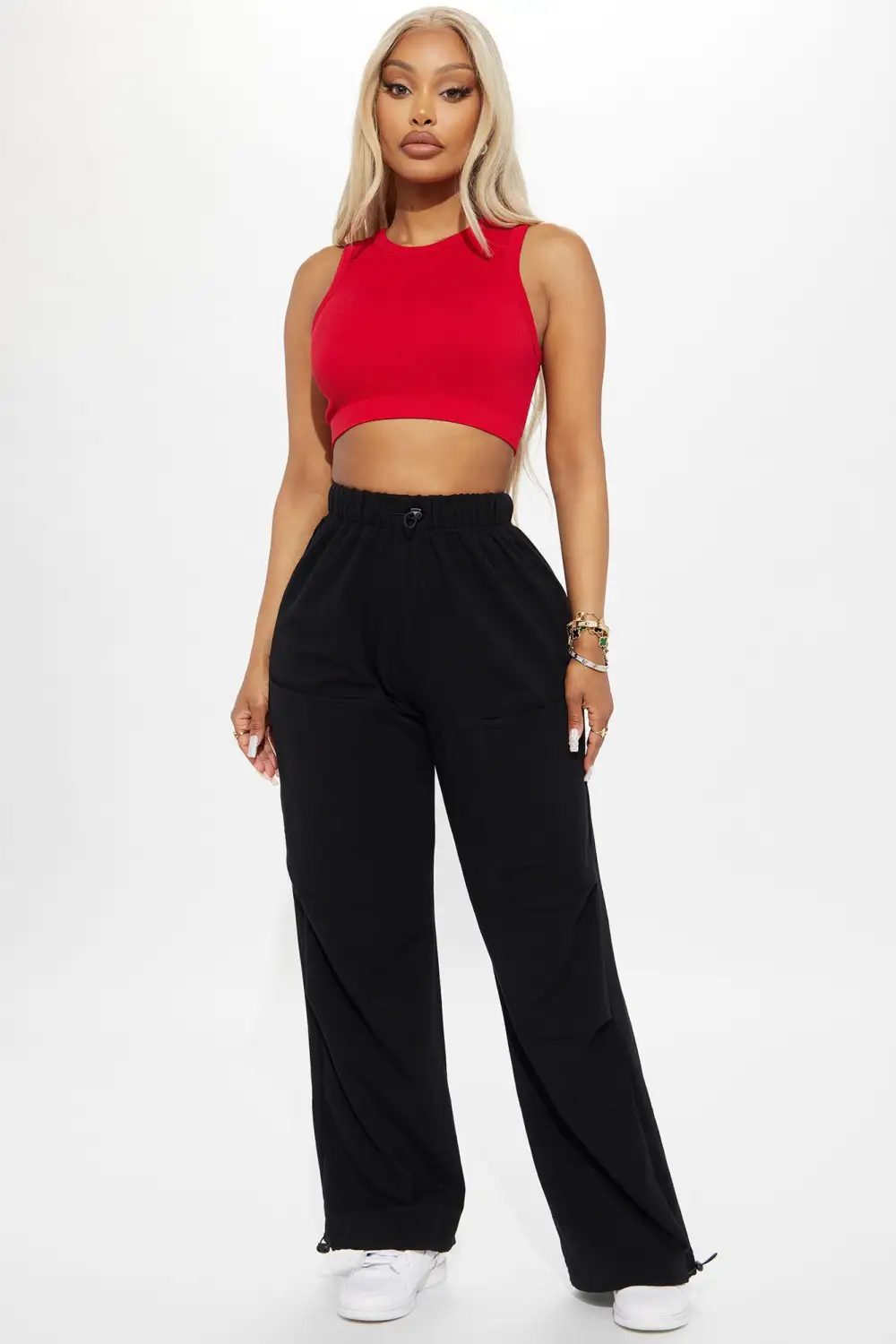 Jackie Seamless Crop Top - Dark Red