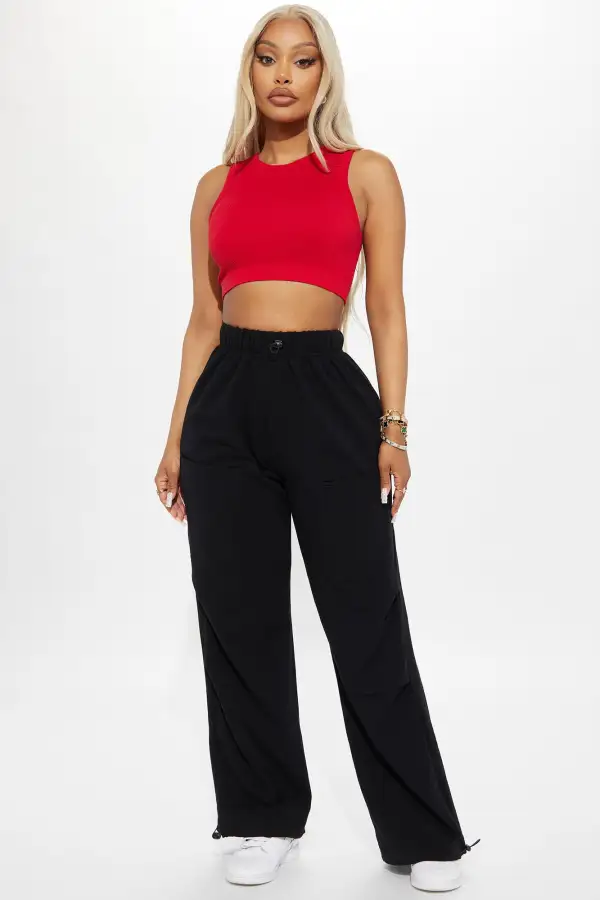 Jackie Seamless Crop Top - Dark Red