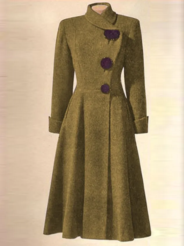 Vintage Wool Blend Overcoat