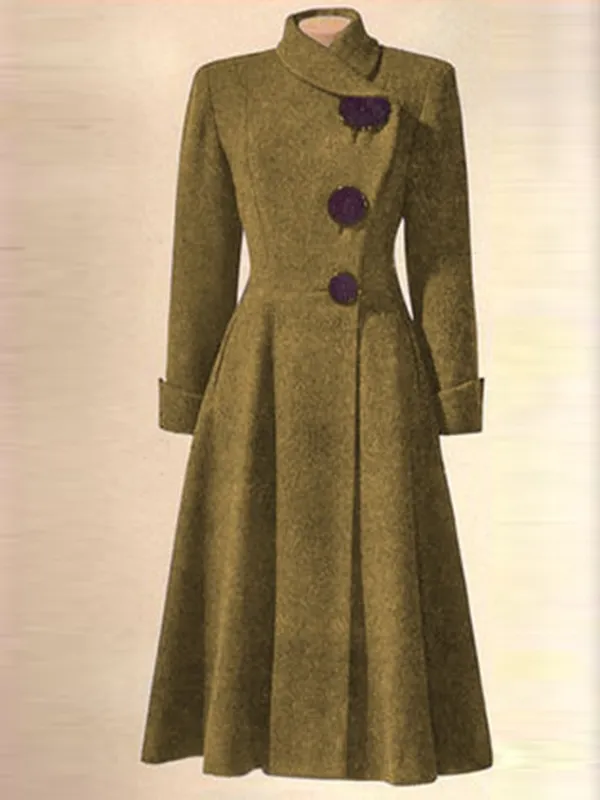 Vintage Wool Blend Overcoat