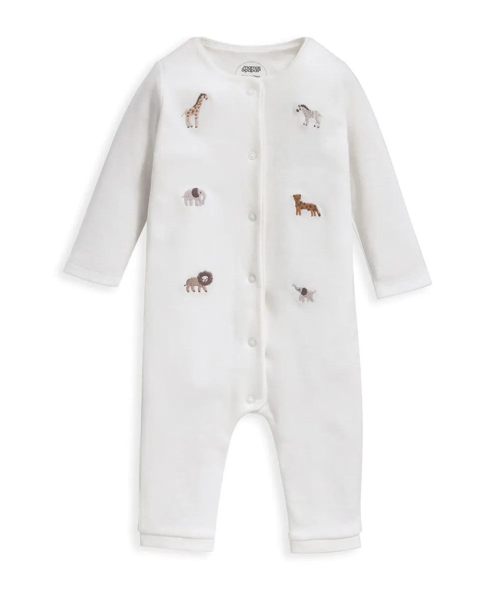 Safari Embroided Romper