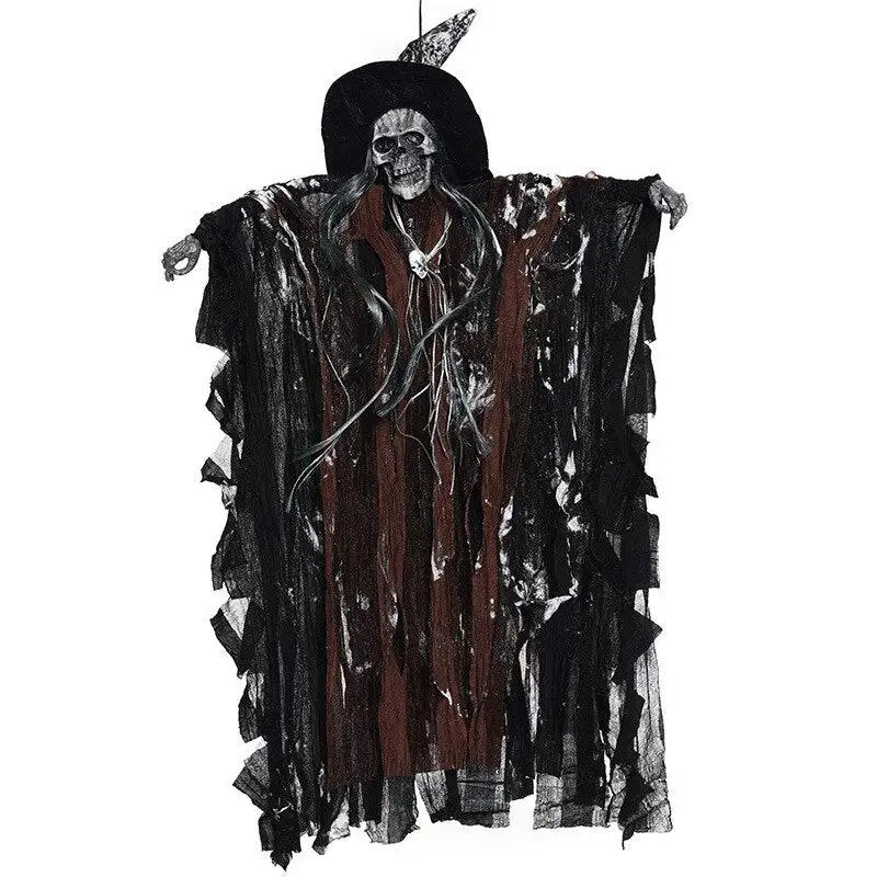 Halloween Decoration Terror Props Ghost House Decoration Sound Emitting Sound Control Skeleton Ghost Head