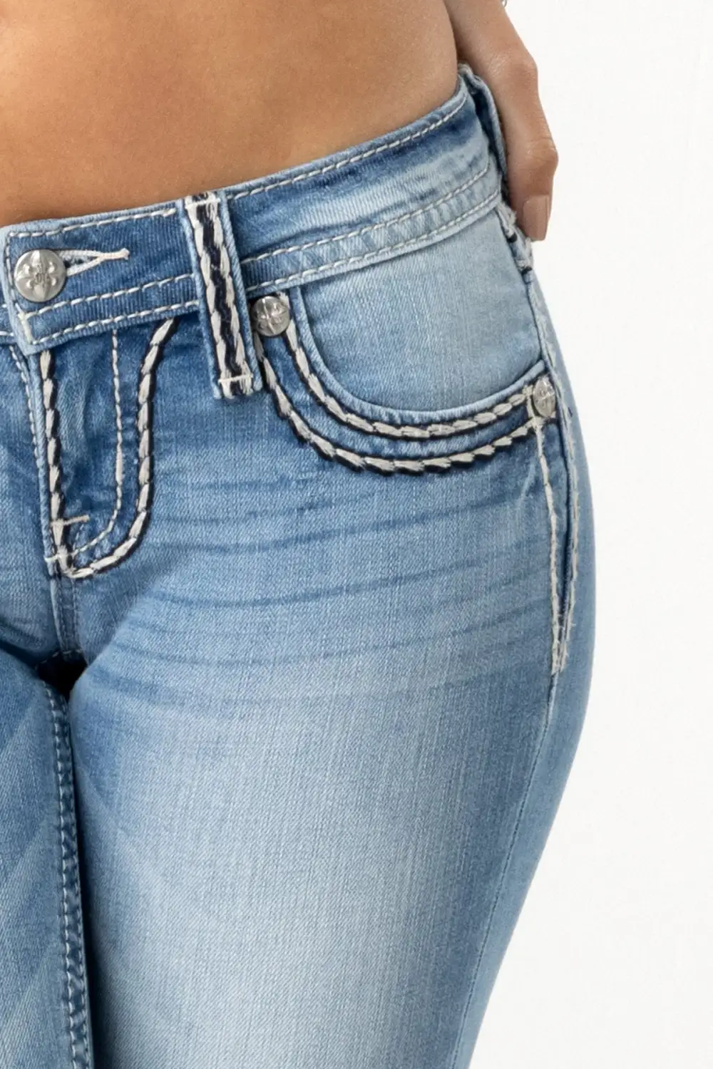 Cleo Stitched Light Skinny Jeans