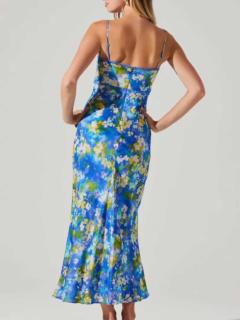 Florianne Lace Trim Bustier Maxi Dress