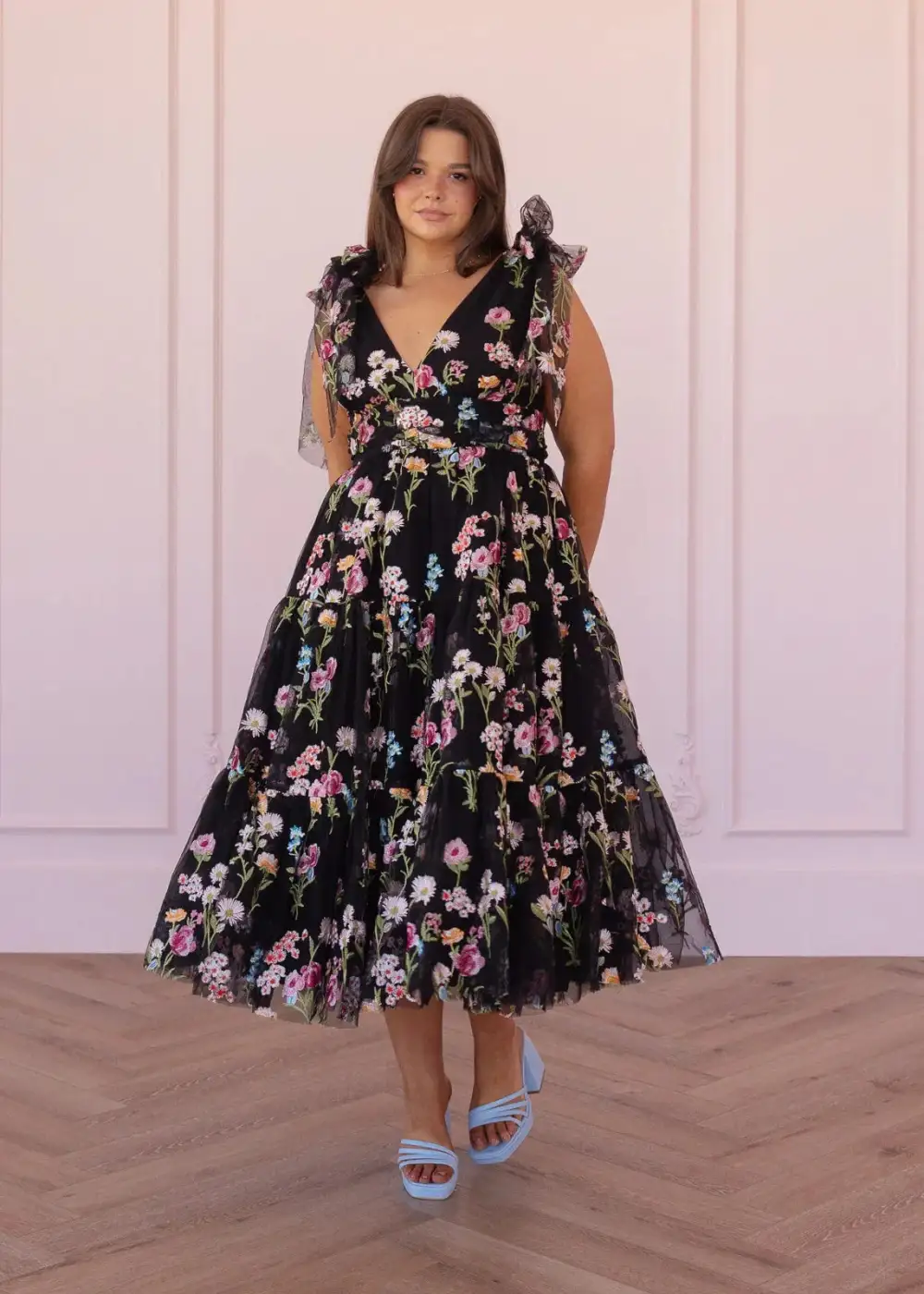 Margaret Midi Dress Black