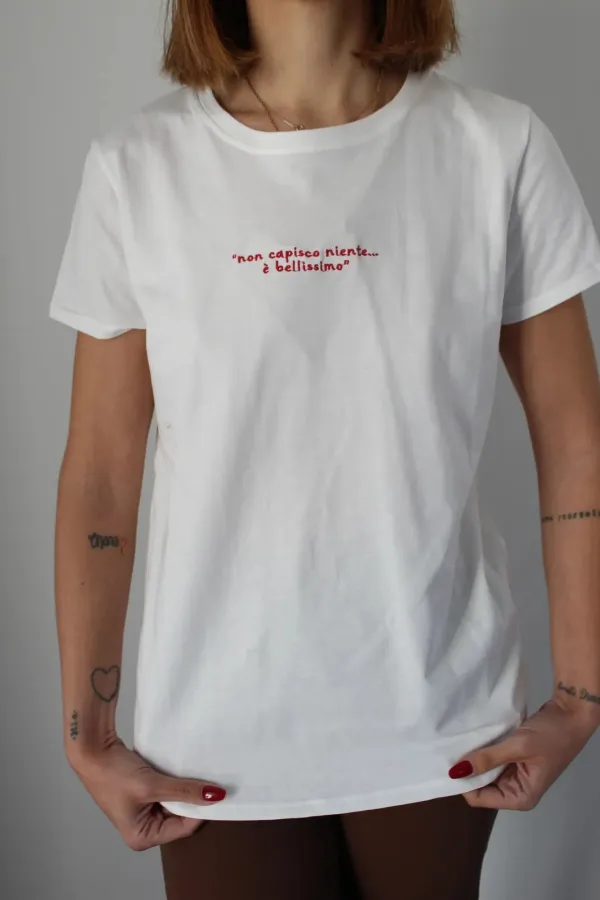 Fitted Graphic Crewneck Cotton Tee Tee