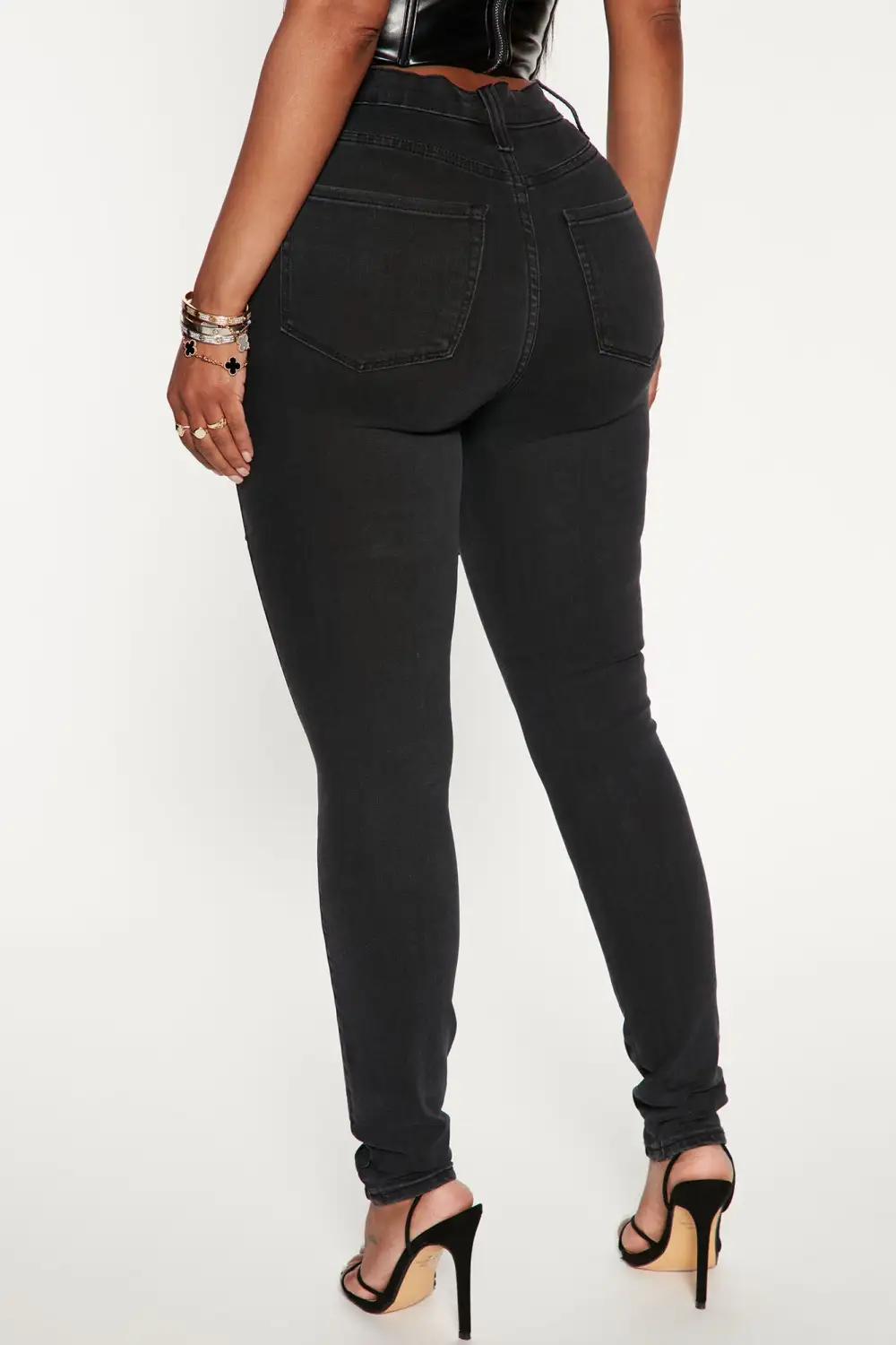 Own The Night Cargo Moto Skinny Jeans - Black