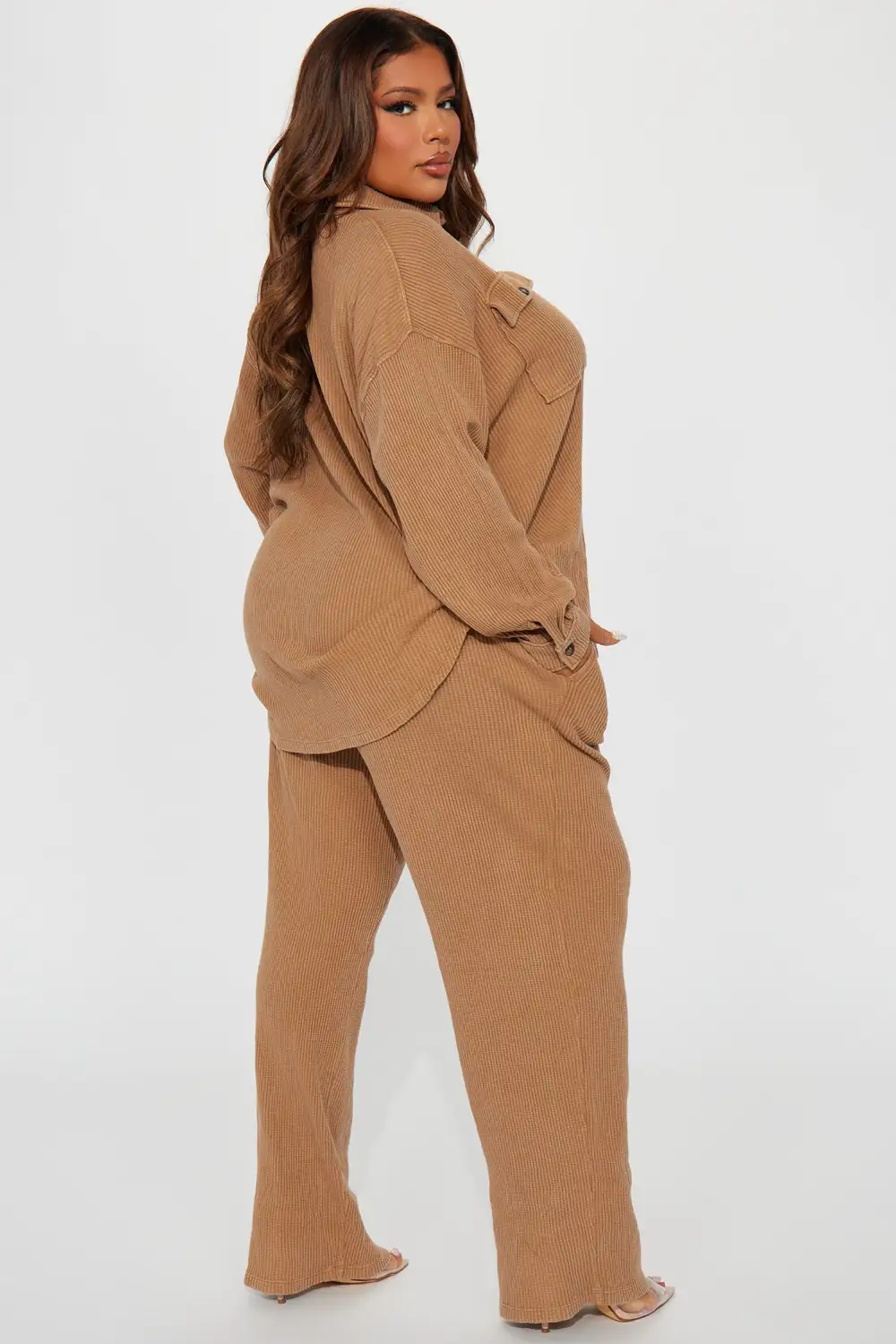 Kaylah Thermal Pant Set - Brown