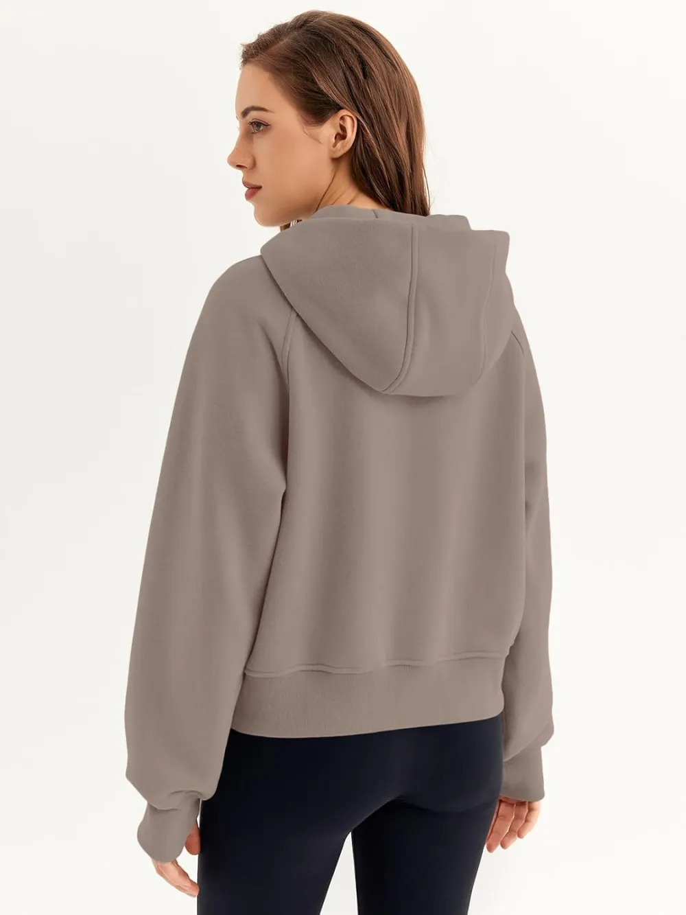 Womens Zip Up Hoodies Fleece Jackets Oversized Sweatshirts Fall Fashion Outfits 2024 Sweaters Winter Clothes
