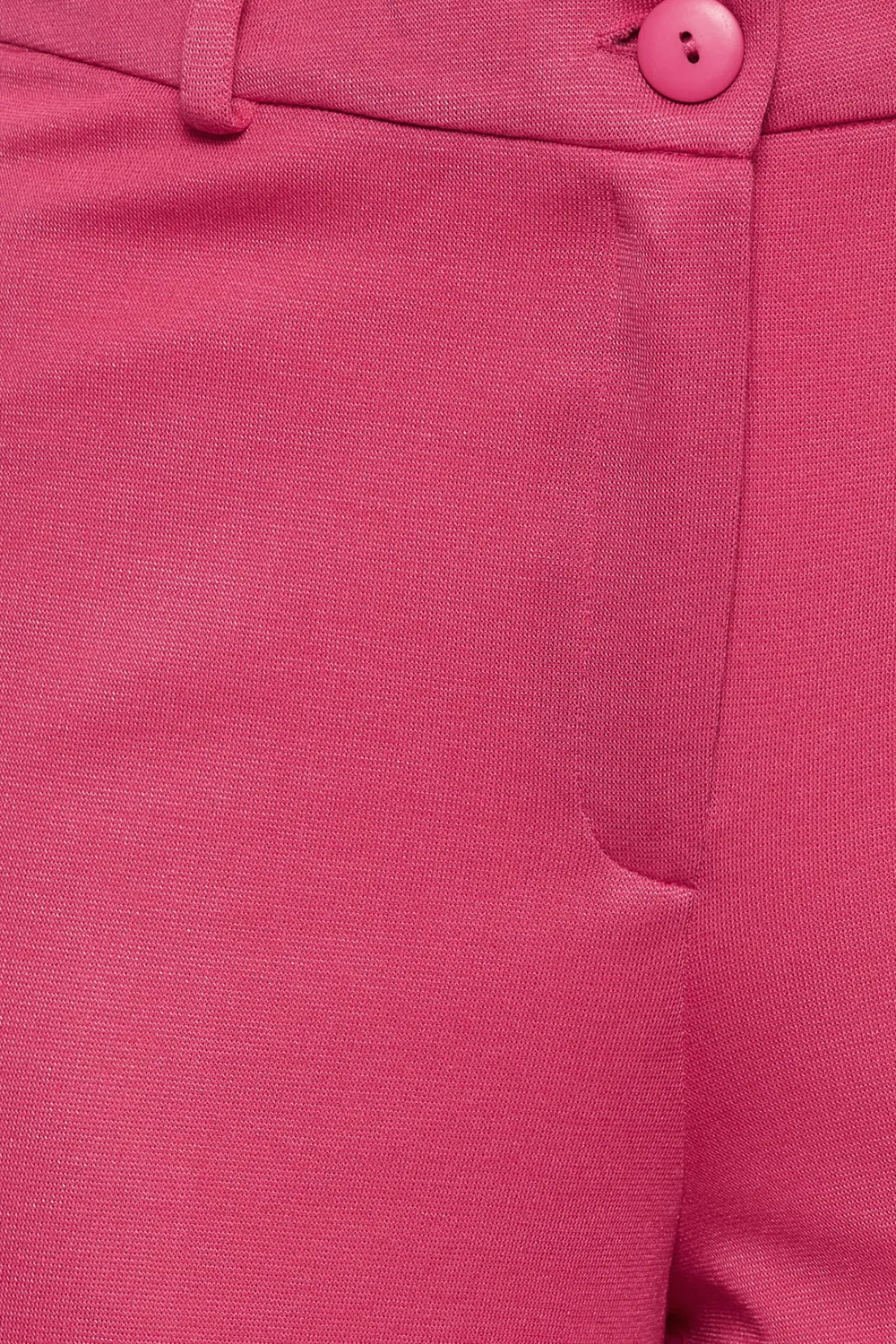 YOURS Curve Pink Wide Leg Button Up Trousers