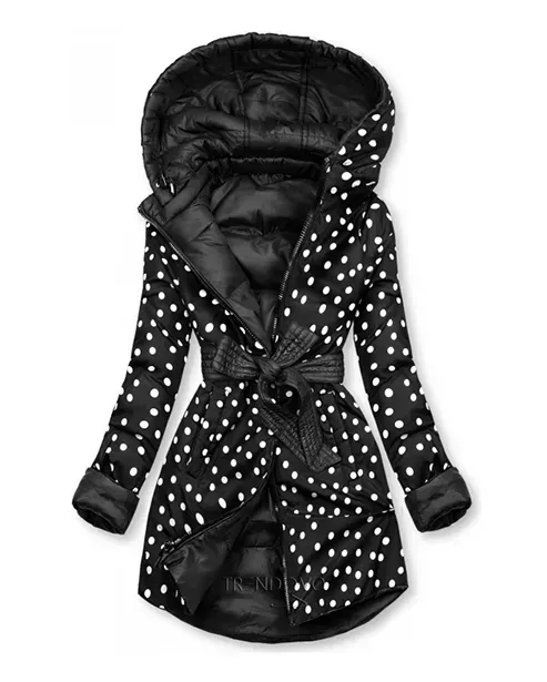 Ladies double-sided parka coat