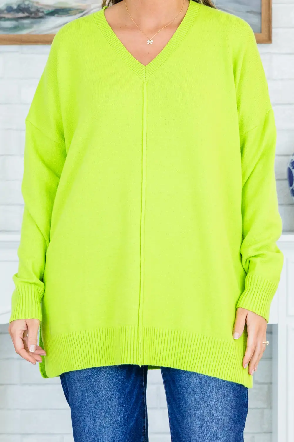 I'm Better Now Sweater, Lime